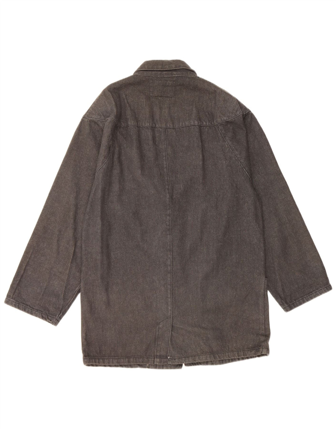 Palton oversized denim vintage pentru femei UK 14 bumbac mediu negru