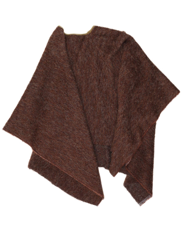 Jumper Vintage Poncho Asimetric pentru Femei Mărime Unică Maro