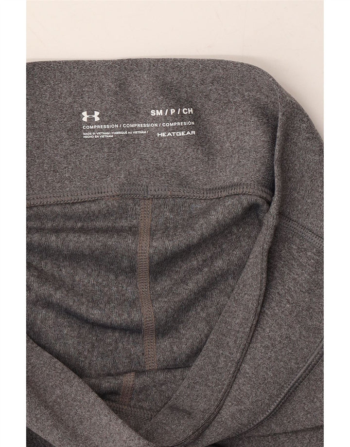 UNDER ARMOUR Womens Heat Gear Leggings UK 8 Small  Grey Vintage Under Armour and Second-Hand Under Armour from Messina Hembry 