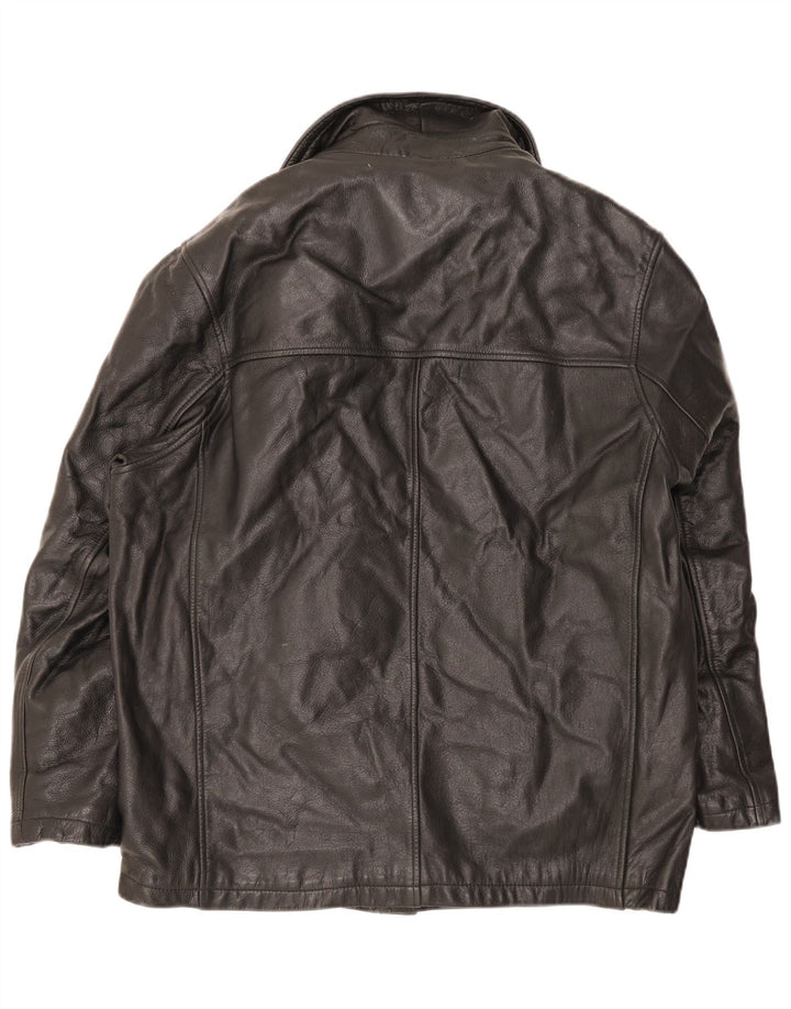 Jachetă Windbreaker din piele pentru bărbați Wilsons M. Julian UK 40 Large Black