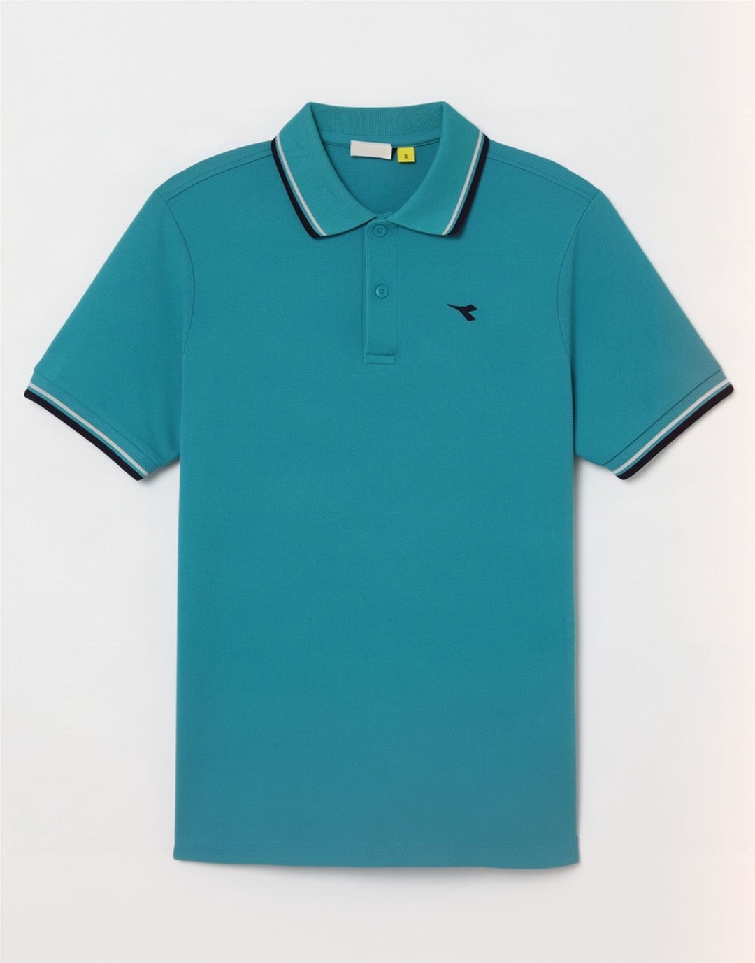 Tricou polo pentru bărbați Diadora, cu dungi turcoaz mici