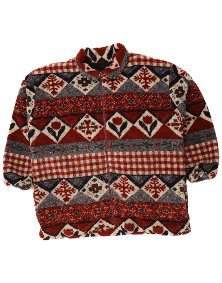 Jachetă vintage pentru bărbați din lână UK 44 2XL multicoloră geometrică