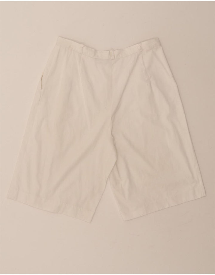 ELIZABETH ASCOT Womens High Waist Chino Shorts W30 Medium White Vintage Elizabeth Ascot and Second-Hand Elizabeth Ascot from Messina Hembry 