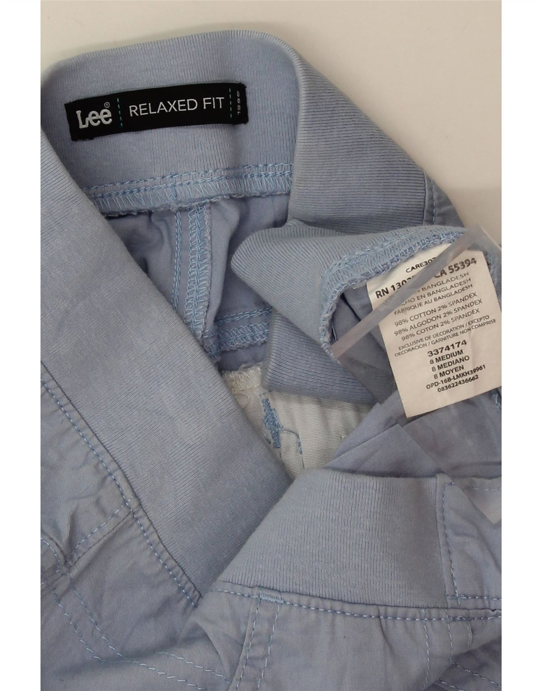 LEE Womens Relaxed Fit Cargo Shorts US 8 Medium W30 Blue Cotton Vintage Lee and Second-Hand Lee from Messina Hembry 