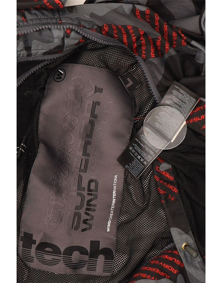 Jachetă de ploaie Superdry Windcheater Graphic pentru bărbați UK 40 Camuflaj, gri mare