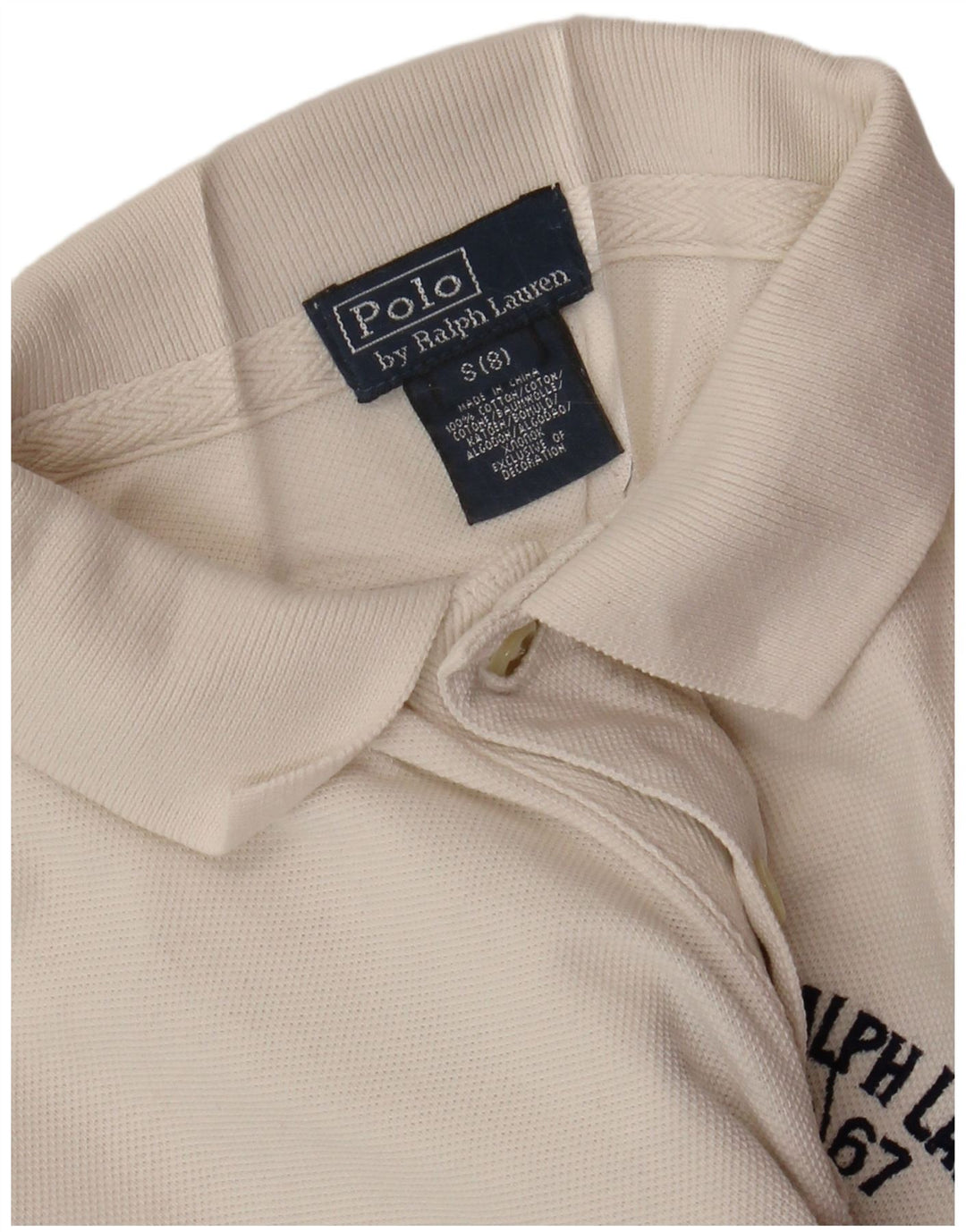 POLO RALPH LAUREN Tricou polo cu grafica pentru baieti 7-8 ani Bumbac alb mic