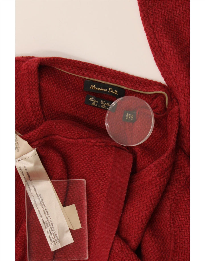 Pulover Massimo Dutti pentru bărbați cu gât roșu, bumbac mare