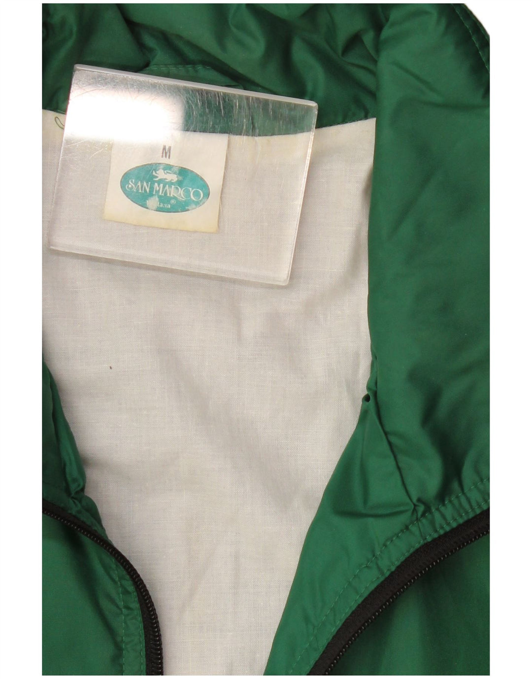 Jachetă de trening cu glugă pentru bărbați San Marco, verde mediu, color block