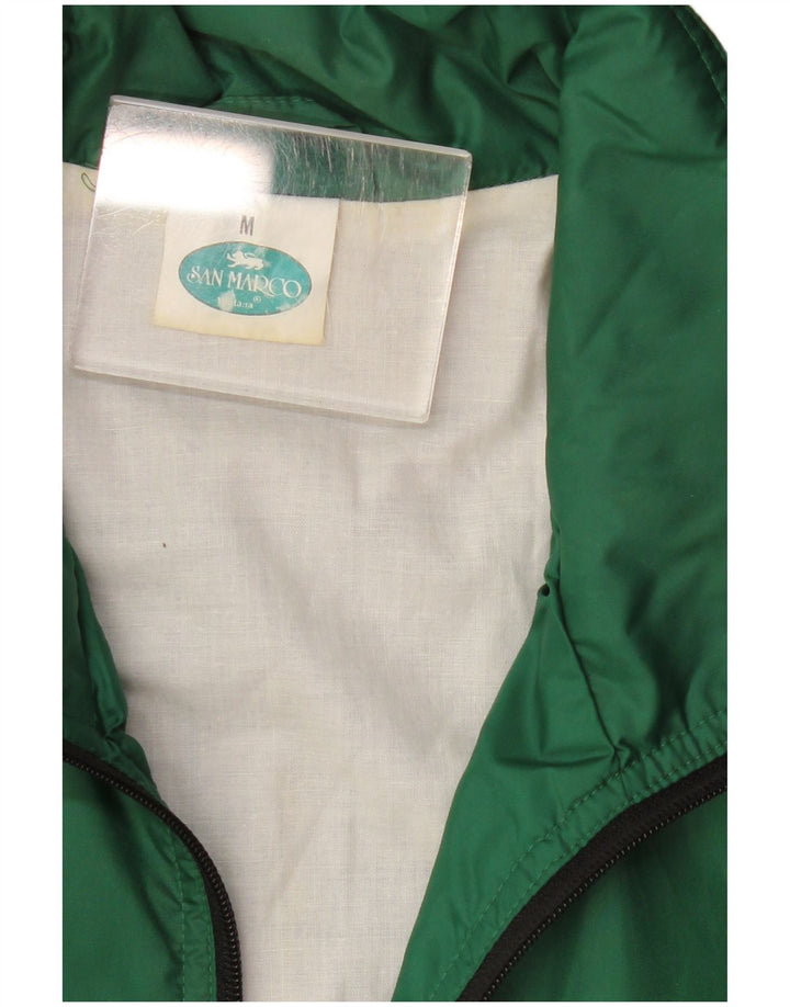 Jachetă de trening cu glugă pentru bărbați San Marco, verde mediu, color block