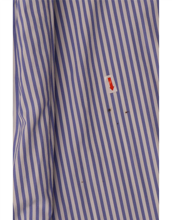 RALPH LAUREN Mens Performance Shirt XL Blue Striped Nylon