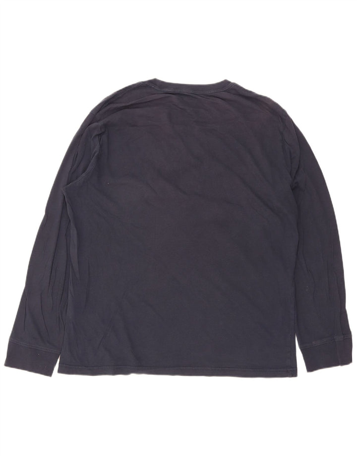 Tricou cu mânecă lungă cu grafică relaxată Levi's pentru bărbați, bumbac, albastru bleumarin