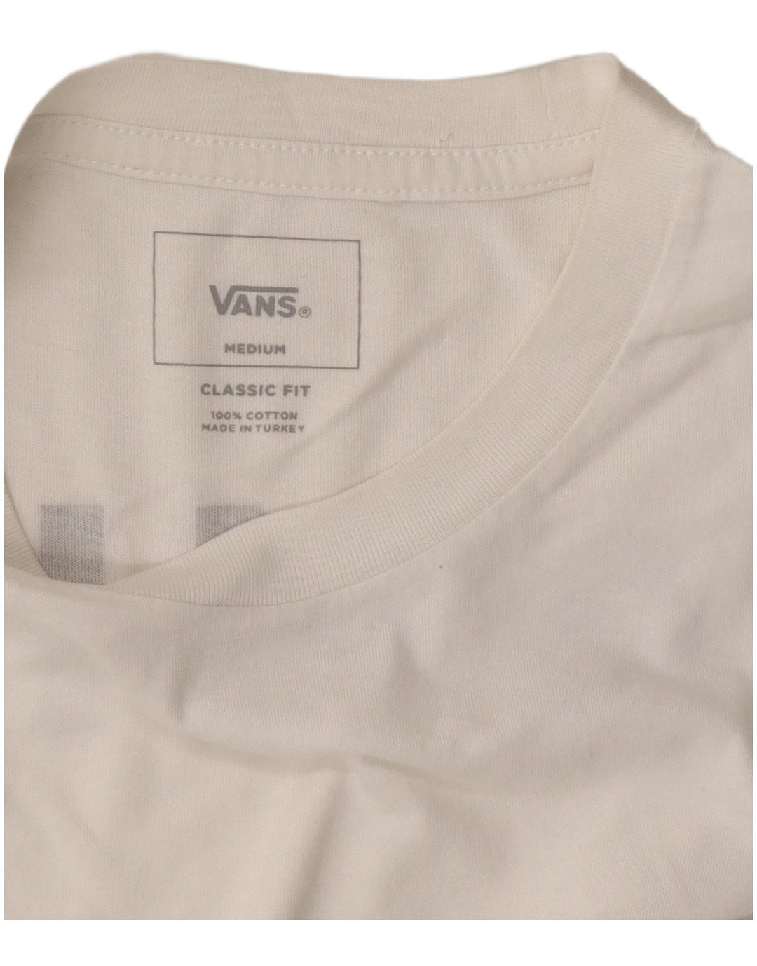 Tricou grafic pentru bărbați VANS Classic Fit Top Bumbac alb mediu