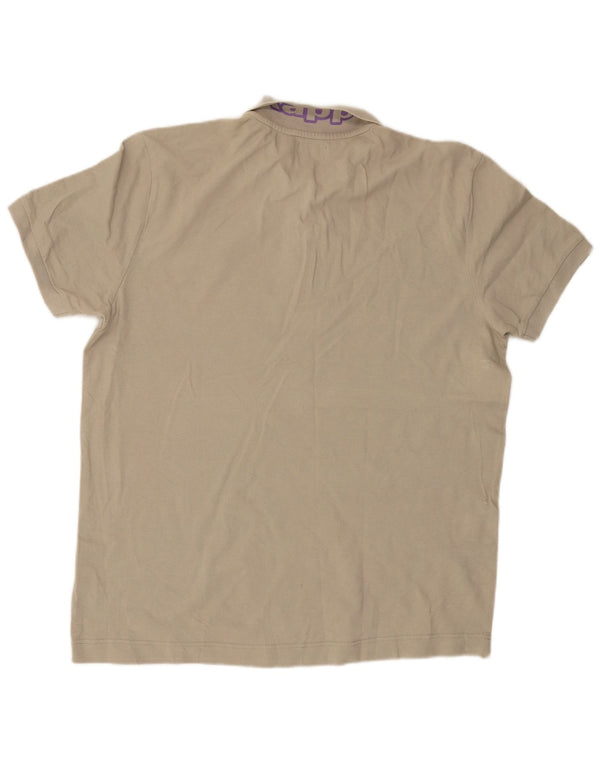 Cămașă polo pentru bărbați Kappa 2XL bumbac bej