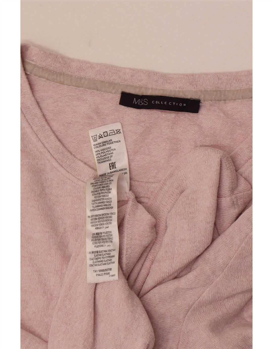 Tricou pentru femei Marks & Spencer Top UK 16 Large Pink Viscose