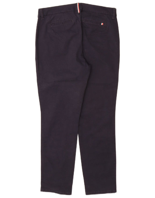 TOMMY HILFIGER Pantaloni chino subțiri pentru femei US 10 Large W32 L29 bleumarin