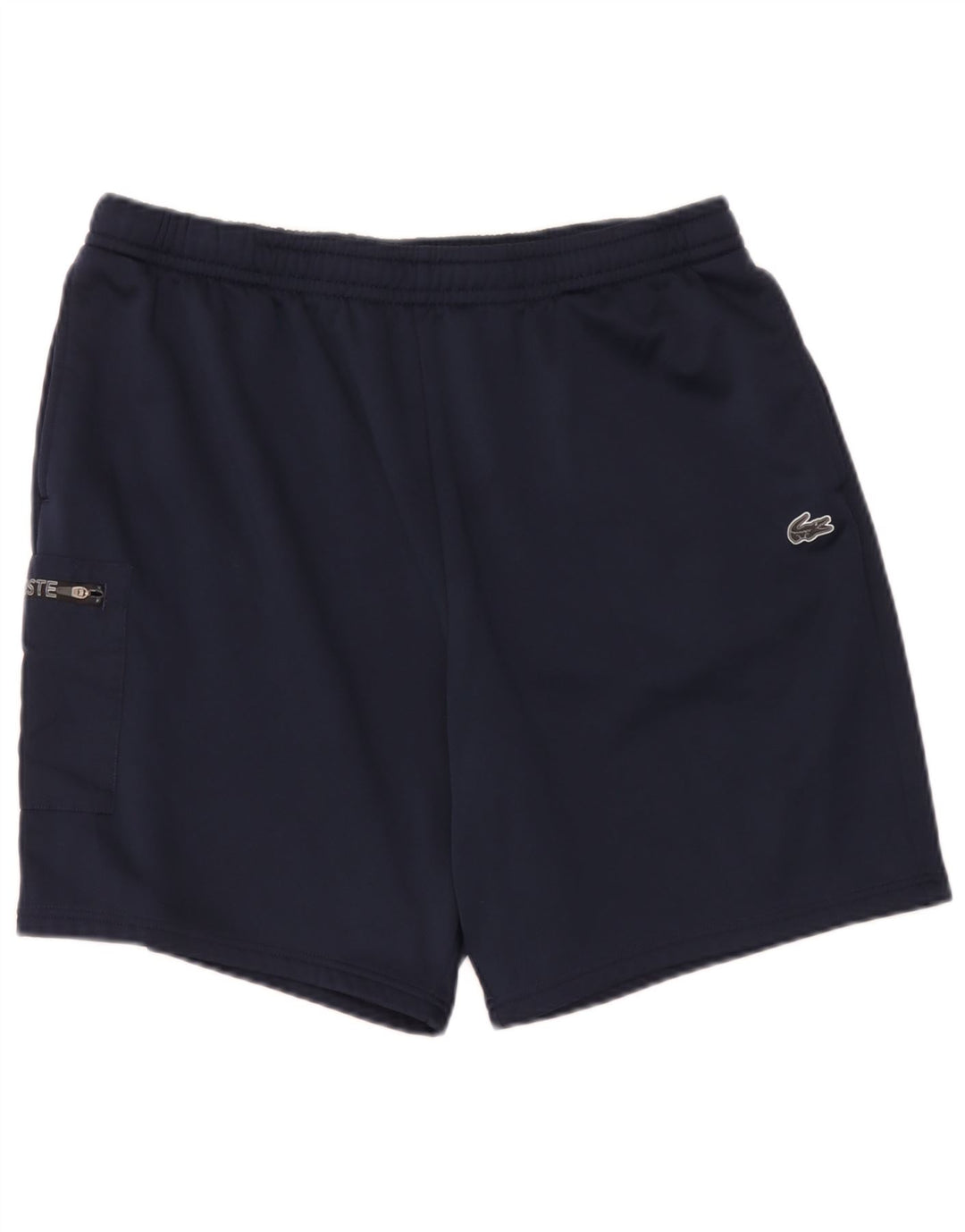 Pantaloni scurți sport cargo Lacoste pentru bărbați, cu tăiere obișnuită, mărimea 7 2XL, poliester bleumarin