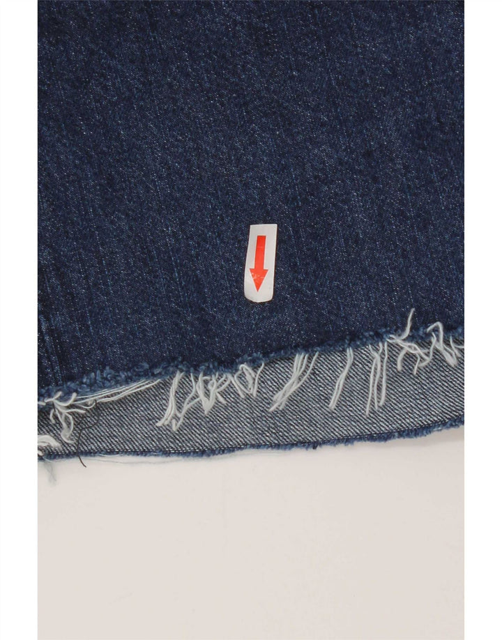Pantaloni scurți Levi's 501 Distressed Denim W28 Medium Bluemarin Bumbac