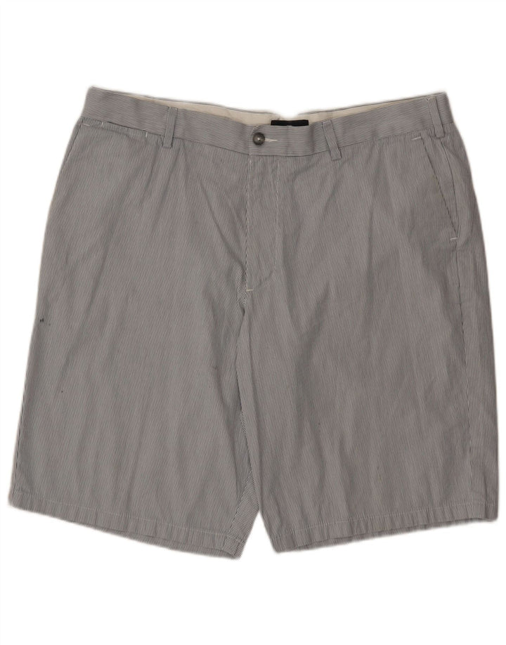 Pantaloni scurți chino pentru bărbați Marks & Spencer W40 XL, bumbac cu dungi gri