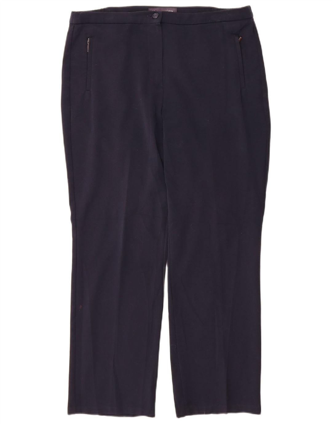 Marks & Spencer Pantaloni casual drepti pentru femei W32 L28 Poliester bleumarin