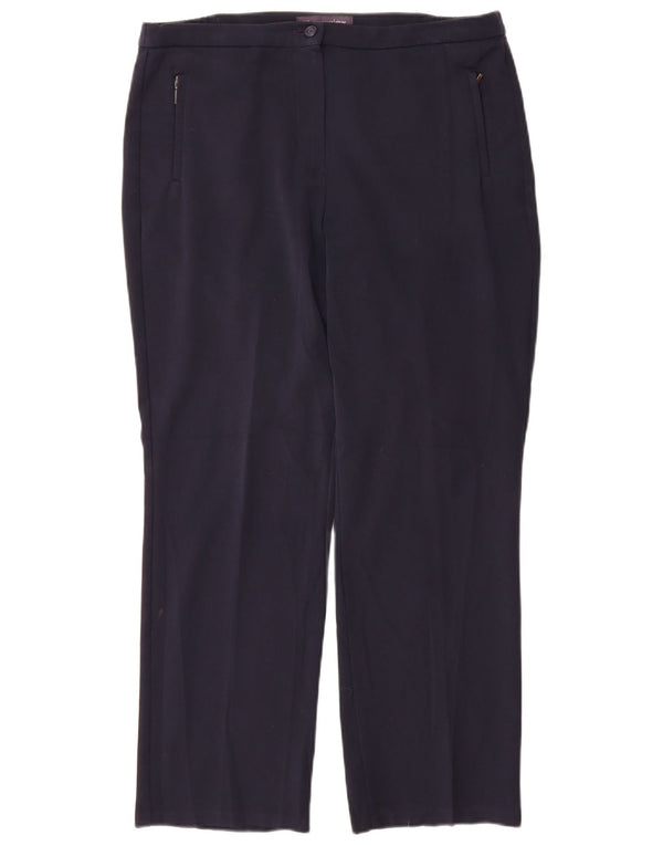 Marks & Spencer Pantaloni casual drepti pentru femei W32 L28 Poliester bleumarin