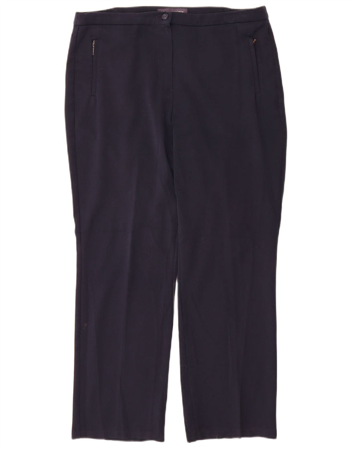 Marks & Spencer Pantaloni casual drepti pentru femei W32 L28 Poliester bleumarin