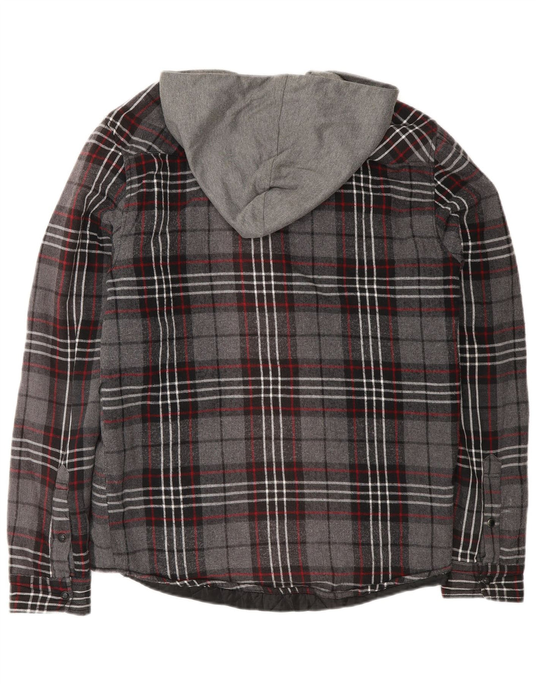 Cămașă de flanel Lumberjack pentru bărbați Zara, din bumbac cu carouri, gri mediu