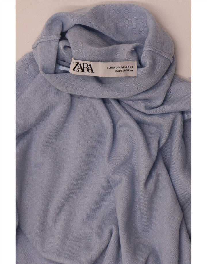 Pulover cu gât rulat Zara pentru femei UK 12 Medium Blue