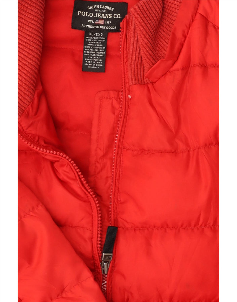 RALPH LAUREN Womens Padded Jacket UK 18 XL Red Polyester Vintage Ralph Lauren and Second-Hand Ralph Lauren from Messina Hembry 