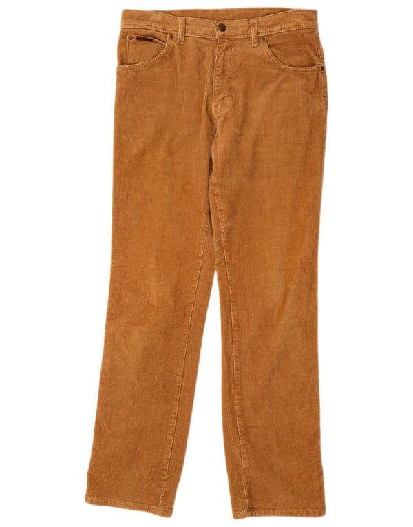 Pantaloni Wrangler Texas Stretch pentru bărbați din velur, W32 L32, bumbac maro