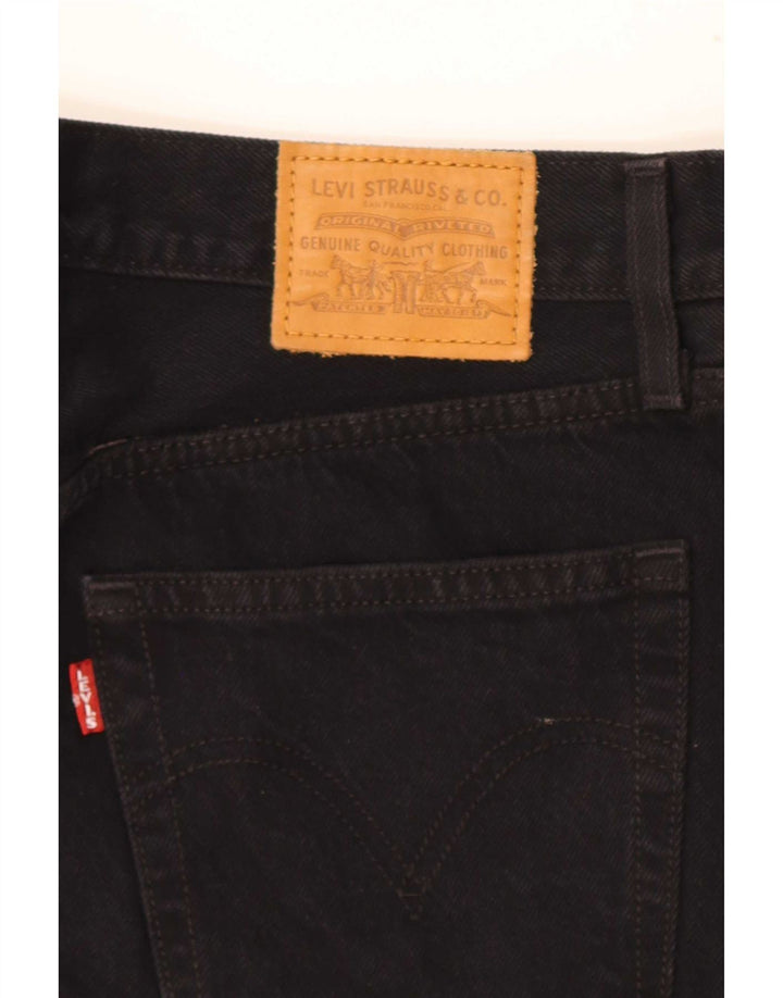 Fusta de blugi pentru femei Levi's W28 bumbac negru mediu