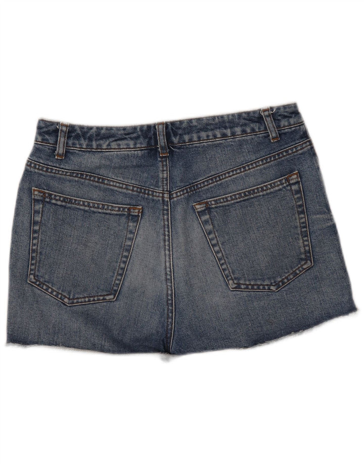 TOPSHOP Pantaloni scurți din denim pentru femei UK 12 Medium W30 Bumbac albastru