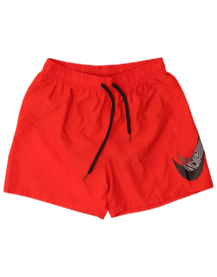 Pantaloni scurți de înot grafic Nike pentru bărbați, poliester roșu mediu