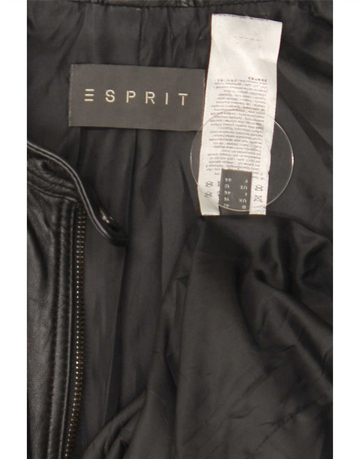 Jachetă Racer din piele pentru femei Esprit UK 16, mare, neagră