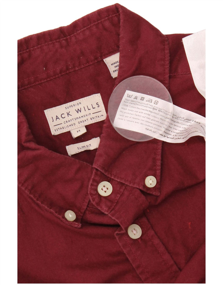 Cămașă pentru bărbați Jack Wills Slim Fit Bumbac mediu Burgundy
