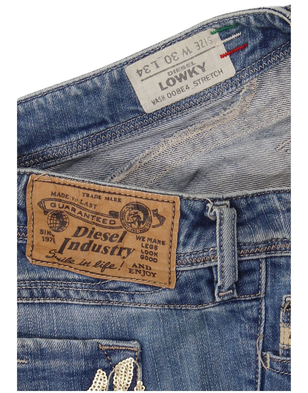 DIESEL Blugi drepti Lowky pentru femei W30 L29 Bumbac albastru