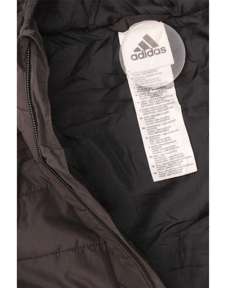Jachetă căptușită cu glugă Adidas pentru băieți 10-11 ani Poliester negru mediu