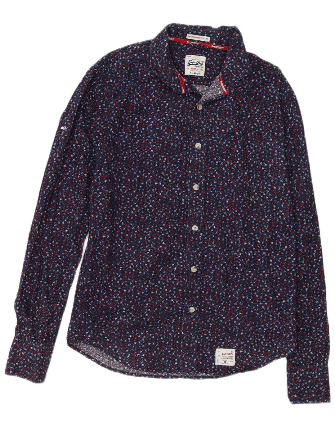 Cămașă pentru bărbați SUPERDRY, mare, albastru marin, floral