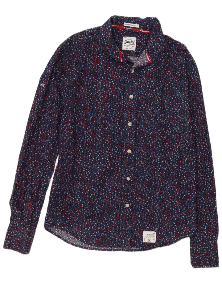 Cămașă pentru bărbați SUPERDRY, mare, albastru marin, floral