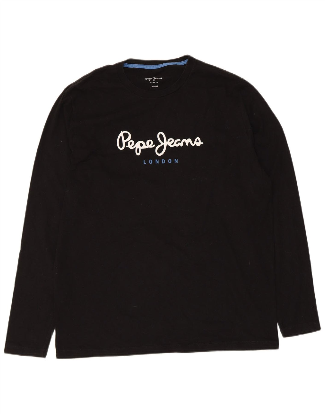 PEPE Jeans pentru bărbați Regular Graphic Top cu mânecă lungă, mare, negru
