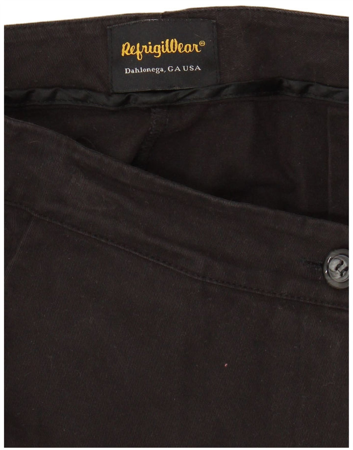 REFRIGWEAR Pantaloni tăiați drepti pentru femei Mici L28 L25 Bumbac negru