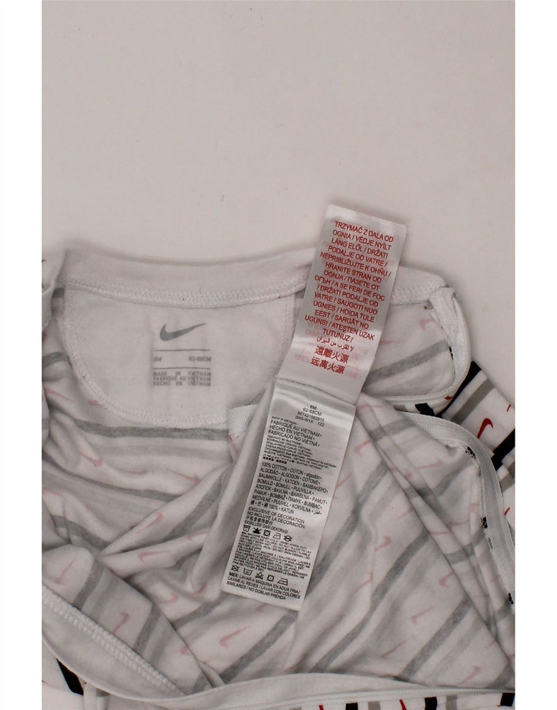 NIKE Baby Boys Graphic Long Sleeve Jumpsuit 3-6 Months  White Striped Vintage Nike and Second-Hand Nike from Messina Hembry 