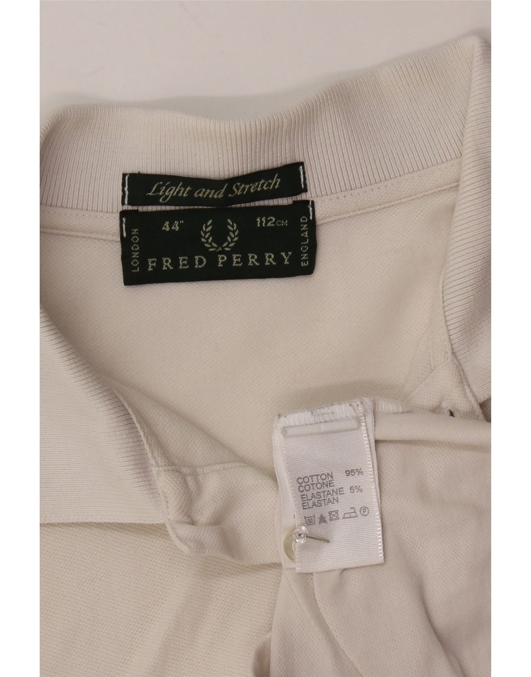FRED PERRY Tricou polo pentru bărbați, bumbac alb mediu