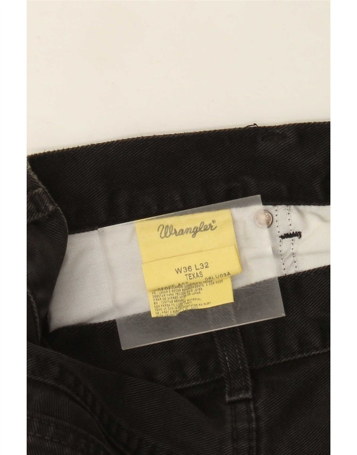 Blugi drepte pentru bărbați Wrangler Texas W36 L32 bumbac negru
