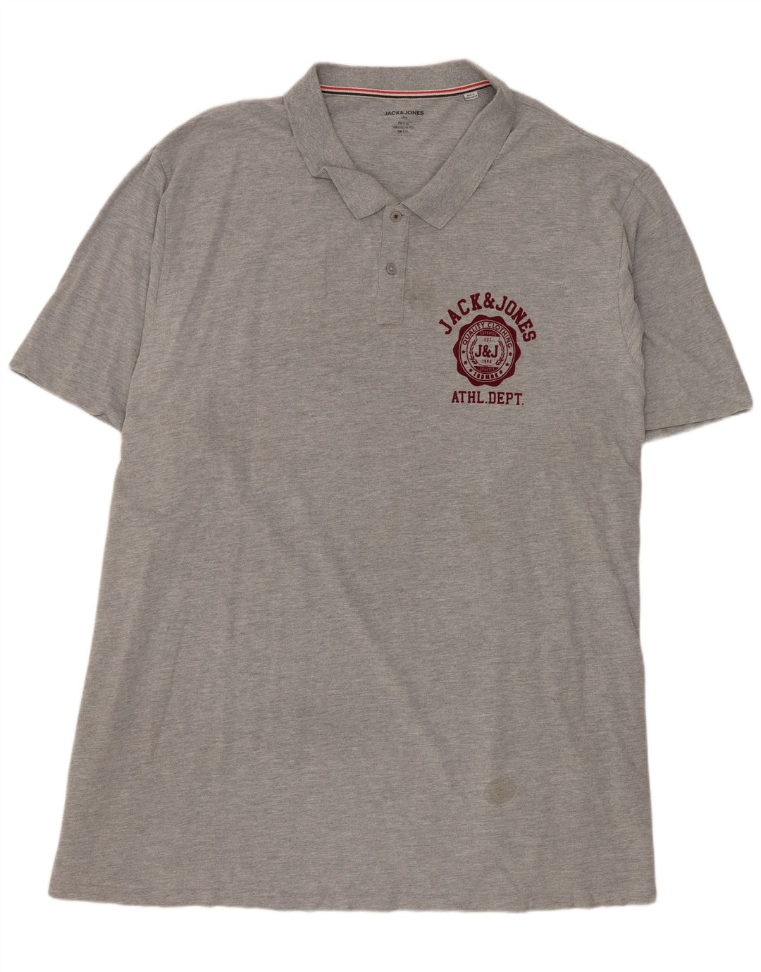 Tricou polo Jack & Jones pentru bărbați, bumbac gri 6XL