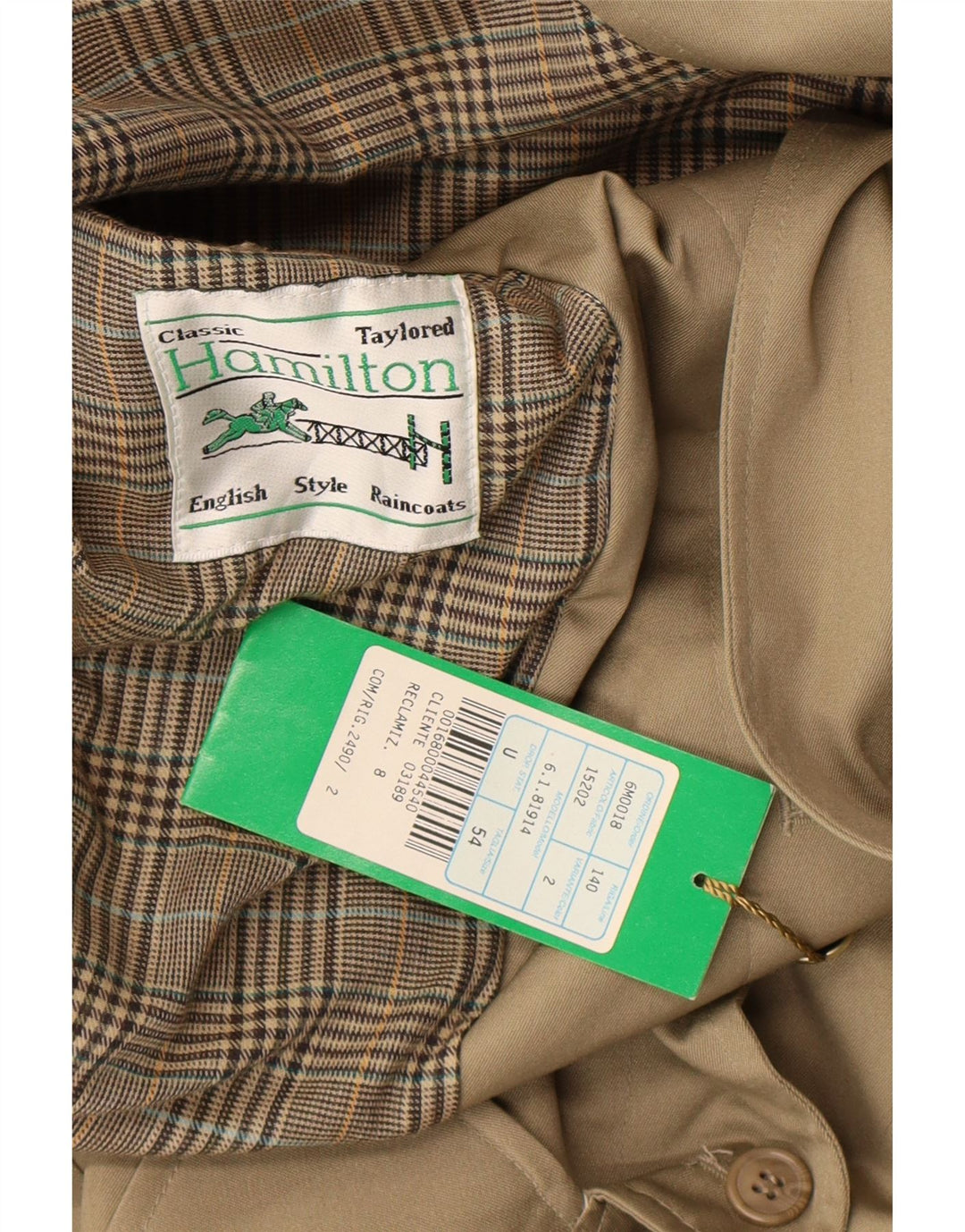 Pelernă de ploaie Hamilton pentru bărbați IT 54 2XL Bej Clasic