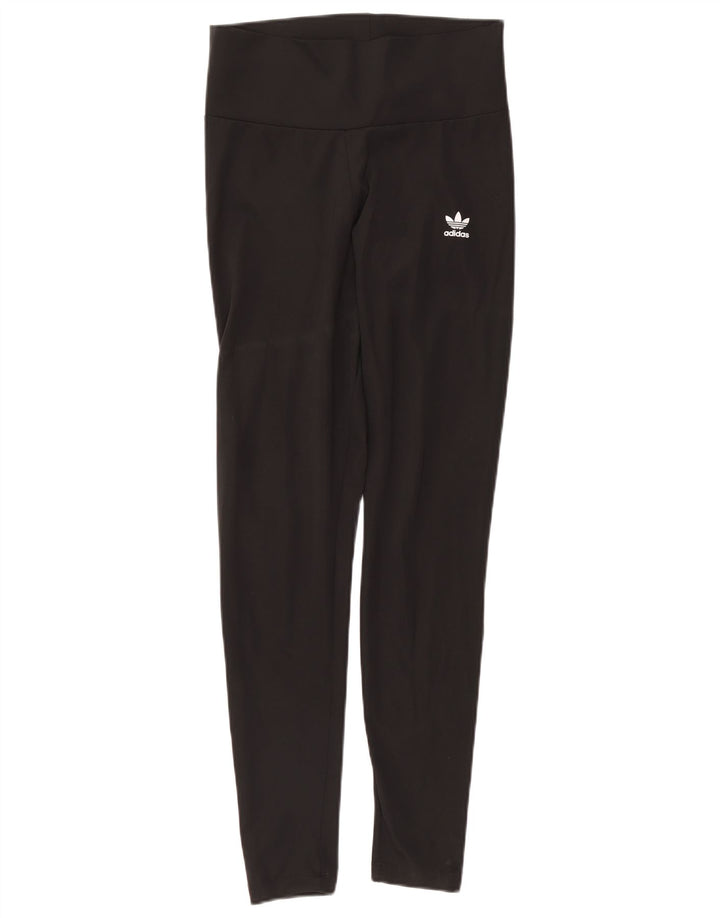 Leggings cu grafic pentru femei Adidas UK 14 Poliester negru mare