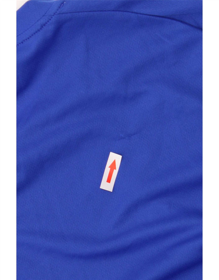 Tricou Adidas Climalite pentru bărbați Top Medium Blue Colorblock Poliester
