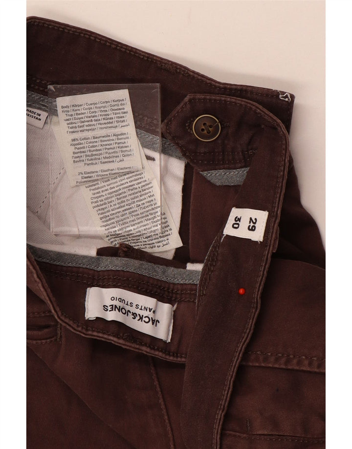Pantaloni cargo slim pentru bărbați Jack & Jones W29 L30 bumbac maro