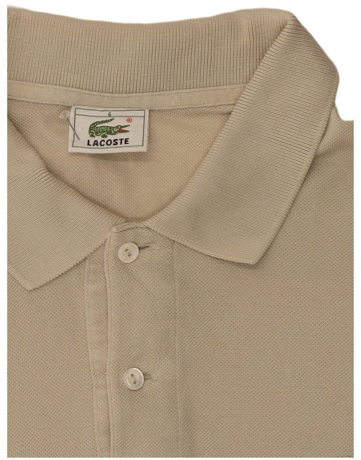 Tricou polo pentru bărbați Lacoste Mărimea 6 XL Bej