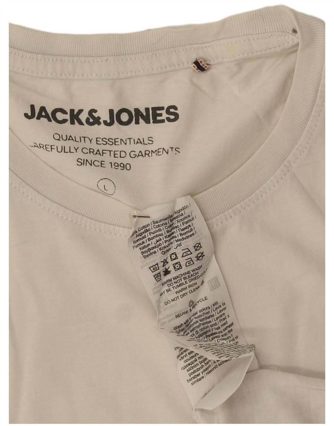 Tricou grafic Jack & Jones pentru bărbați Top mare din bumbac alb